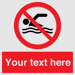 Custom prohibition no swimming